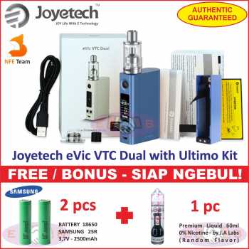 Joyetech eVic VTC Dual 75W/150W With Ultimo Vaporizer Paket Ngebul