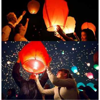 Lampion Terbang Lentera Kertas Warna Surabaya | Jual Grosir Barang Uni