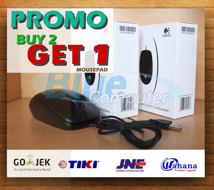 Mouse Logitech B100 Optical USB Mouse (PROMO!) / Mouse B100 / B100