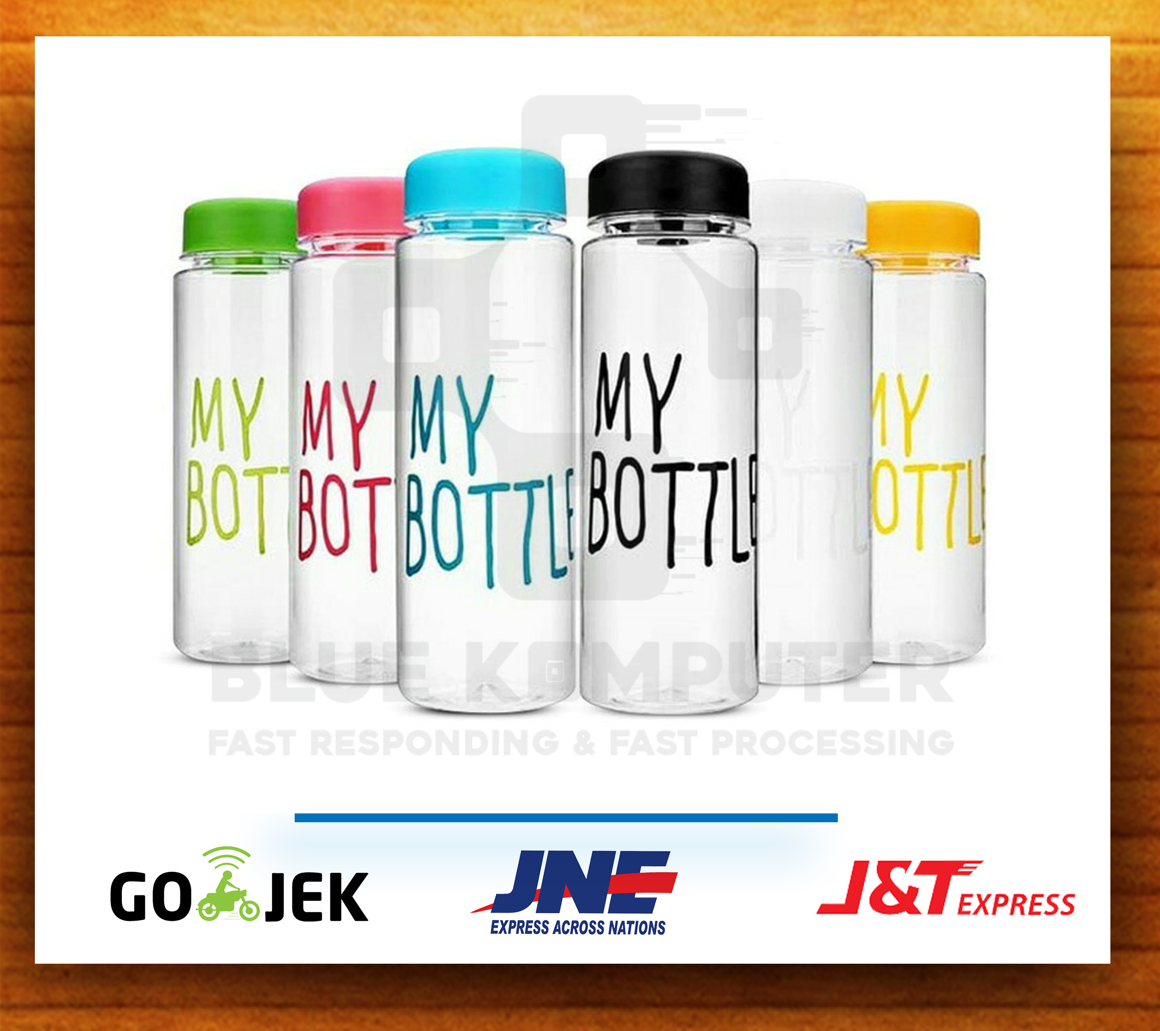 [ MY BOTTLE PUTIH ] Free Pouch Busa 500ML / BOTOL MINUM PUTIH