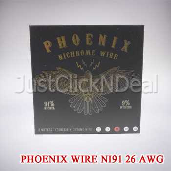 Kawat Vape Phoenix Wire Nichrome Ni91 26 AWG Authentic