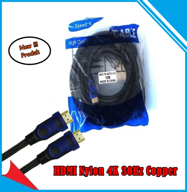 Kabel HDMI Nylon 4K 30Hz High Speed Max 18Gbps