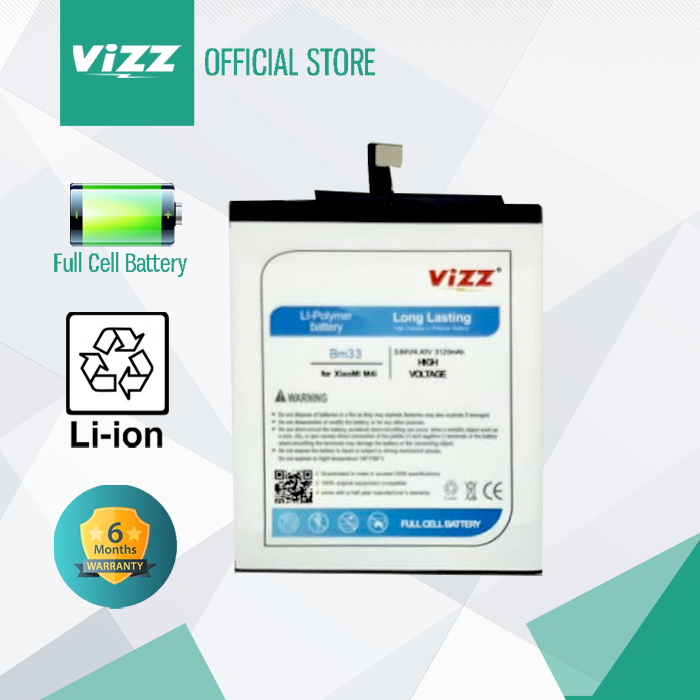 Vizz Baterai Xiaomi BM33 MI4I Original