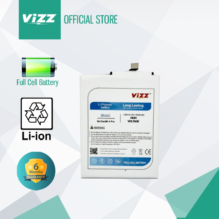 Vizz Baterai Xiaomi BN40 Redmi 4 Pro Original