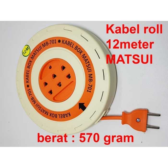 Jual Roll Kabel 12 meter ORANGE merk MATSUI / Box Cable