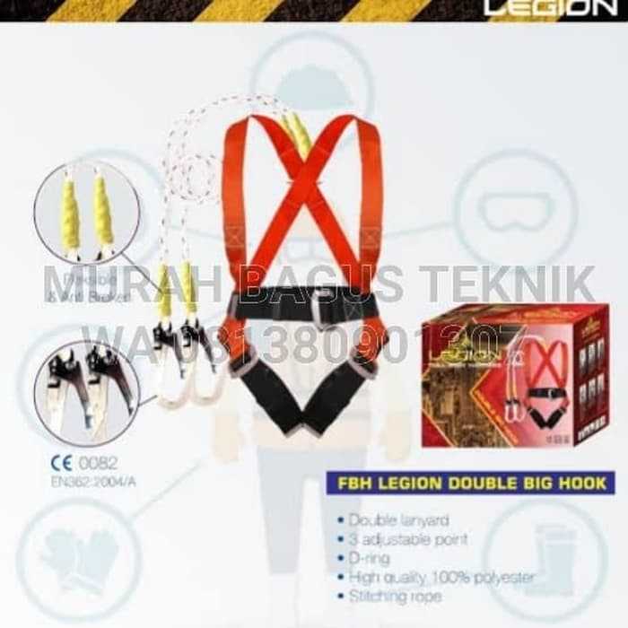 Jual FULL BODY HARNESS DOUBLE BIG HOOK / SAFETY BELT DOUBLE HOOK