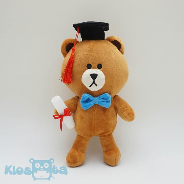 boneka wisuda brown the line bear