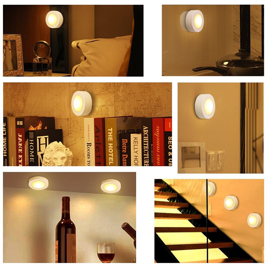 CANSHUO Lampu Mini LED Multifungsi Tempel Warm White 20 Lumens 1W 3PCS - YJ-904