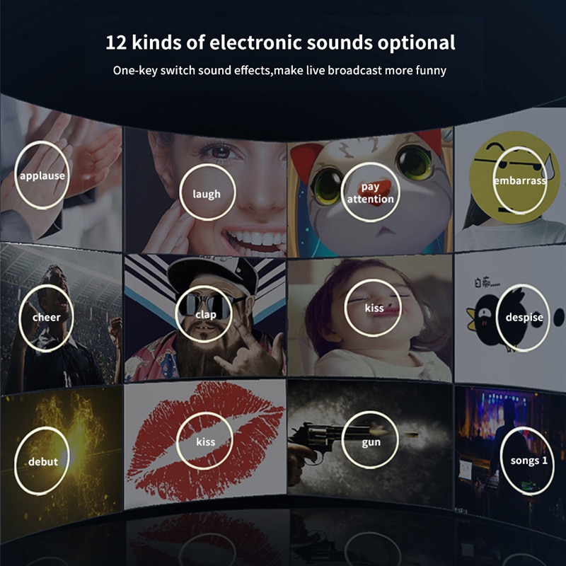 TaffSTUDIO Bluetooth Audio USB External Sound Card Live Broadcast - V8