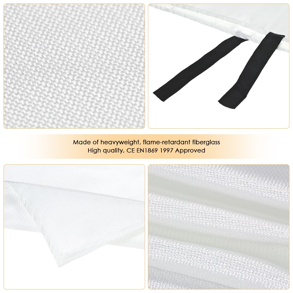 KKMOON Kain Pemadam Api Fiberglass Fire Blanket Flame Cover 1x1M - 1869