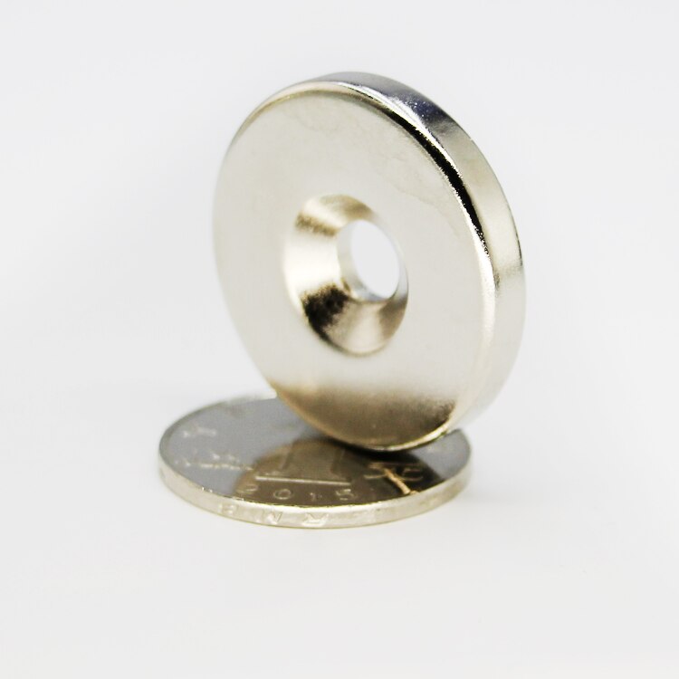 Taffware Strong Neodymium Magnet NdFeB Countersink Ring Hole N35 5 PCS - D21