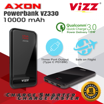 Vizz Powerbank AXON 10000 MAh Quick Charge 3.0