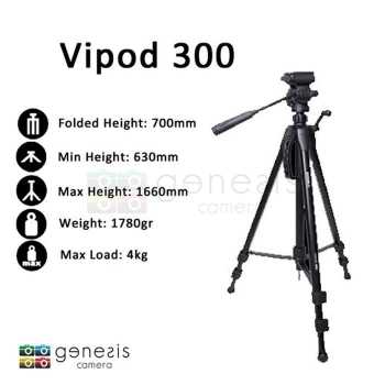 Excell Vipod 300 Tripod DSLR Compact Camera Handycam Video