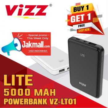 Buy 1 Get 1 FREE Powerbank Vizz Lite VZ-LT01 5000 mAh