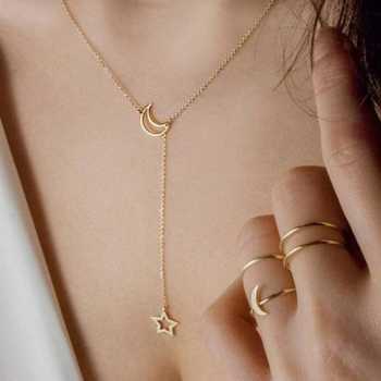 Jual kalung simpel bulan bintang moon 