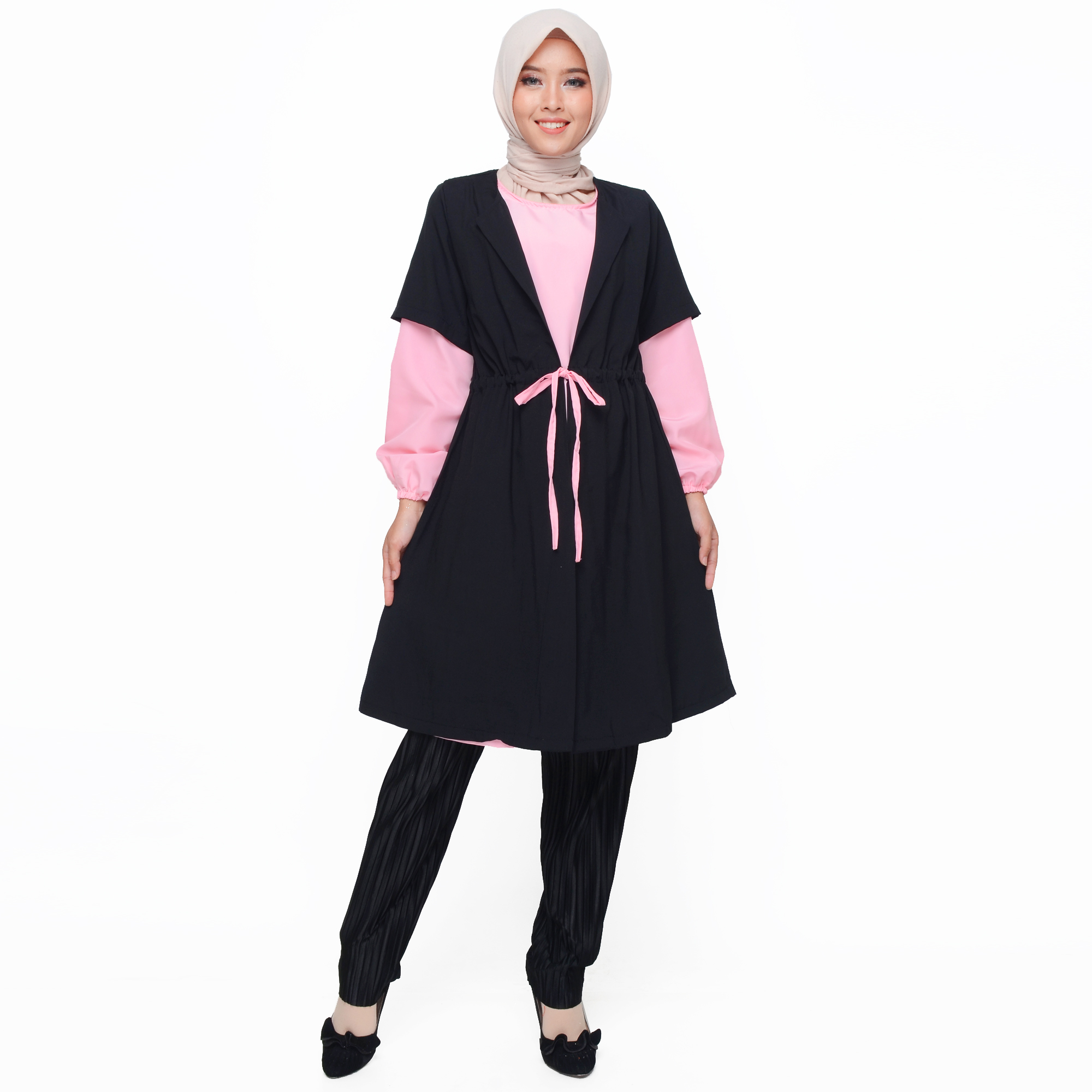 Tunik double layer muslim wanita model terbaru - Jfashion Rosalie