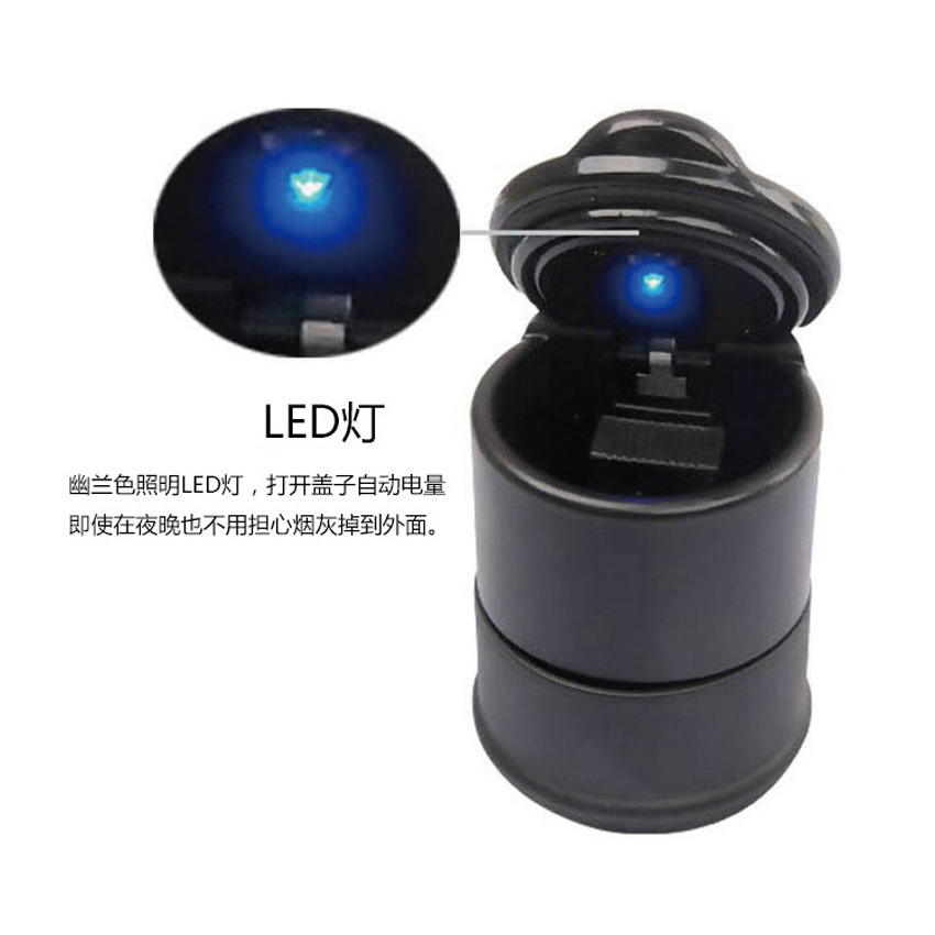 4S Car Cigarette Ashtray LED Asbak Rokok Mobil