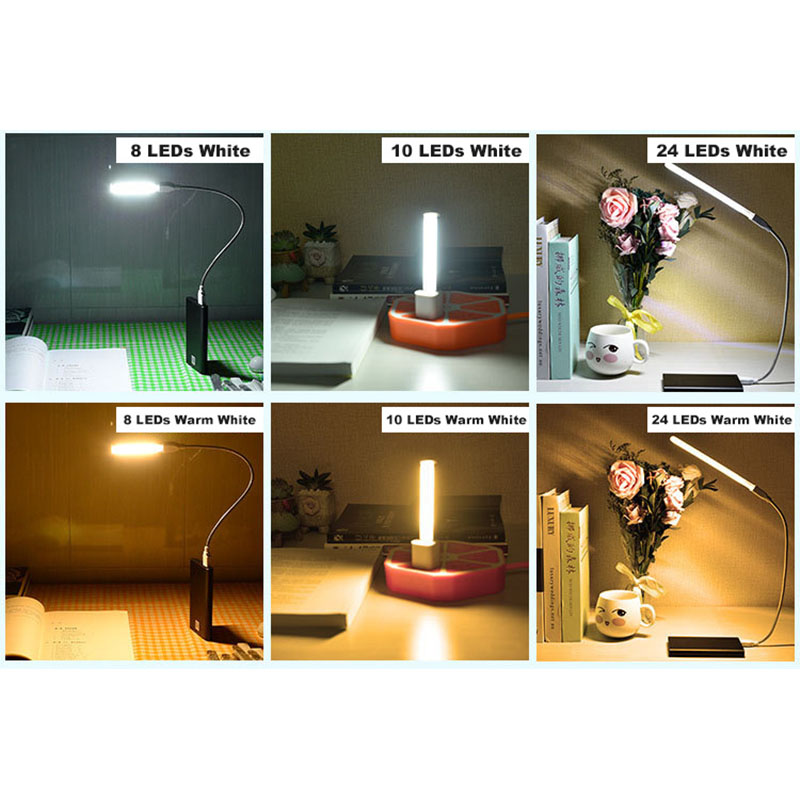 ZHMZH Lampu Baca Mini LED USB Strip Portable Cool White 12W 5V - SMD573