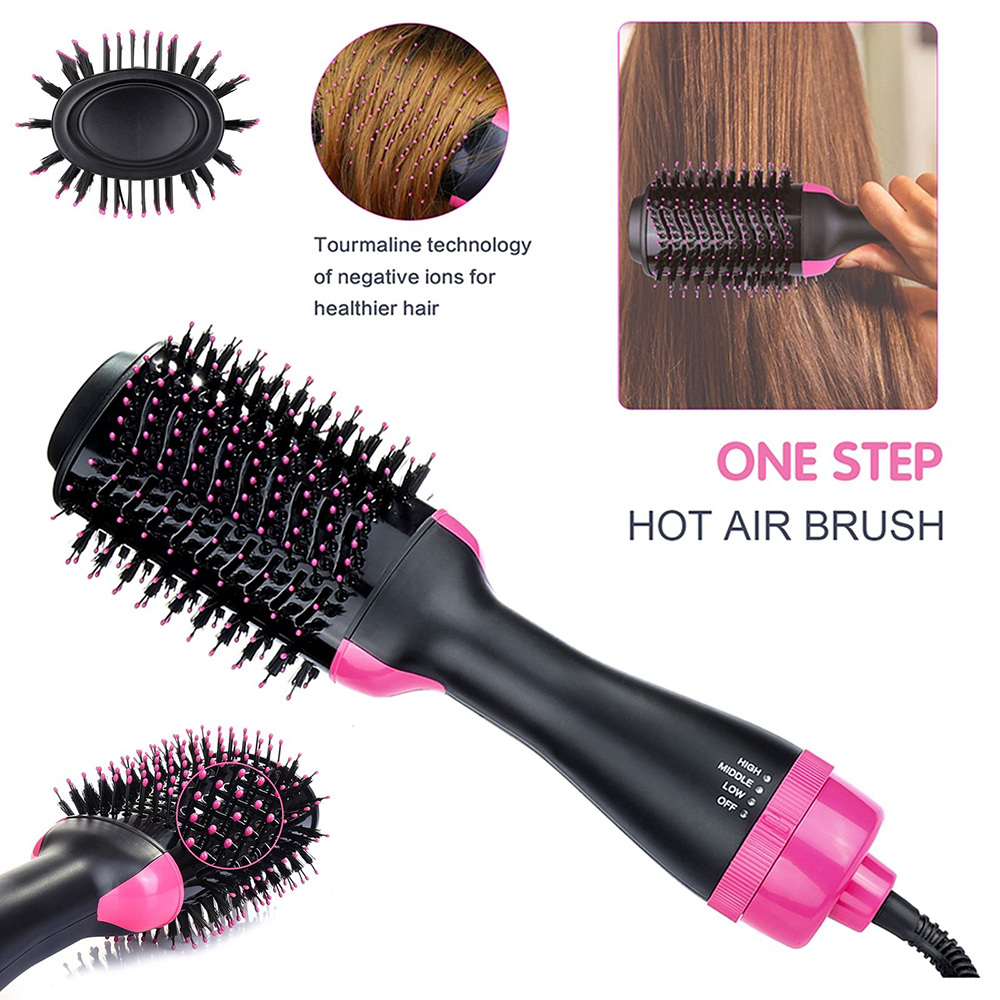 OLOEY Sisir Roller Hair Dryer Rambut 2in1 Volume Curler Comb 1000W - 5250