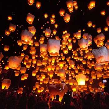 Lampion Terbang Lentera Kertas Warna Surabaya | Jual Grosir Barang