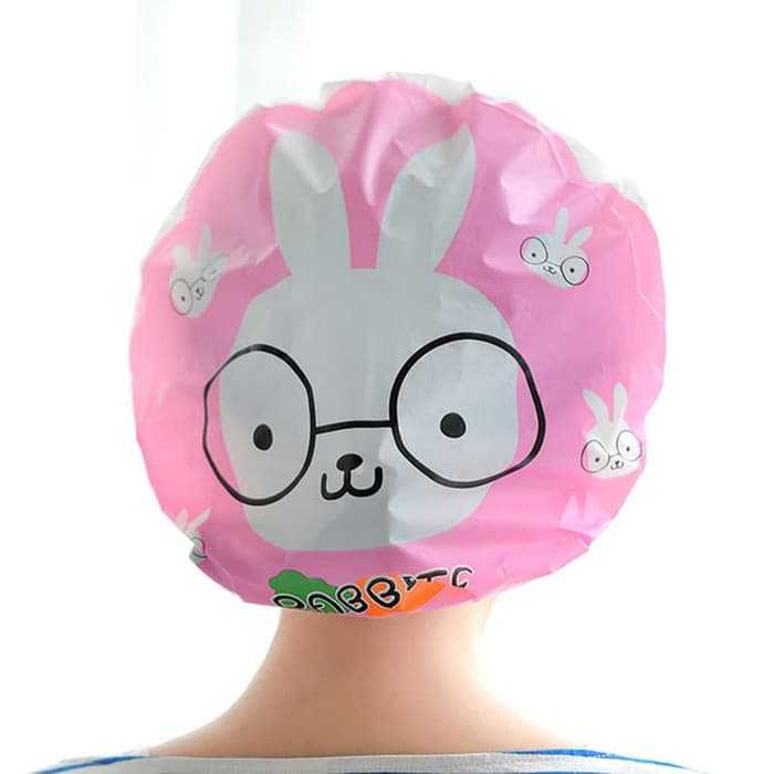 Jual Shower Cap Cartoon Penutup Rambut Keramas Mandi Anti