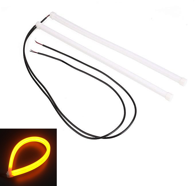 DRL LED Strip Angel Eye Lampu Variasi Mobil Motor 30cm