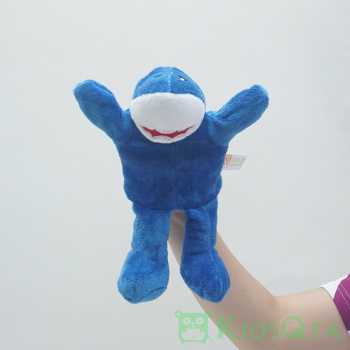 Boneka tangan hand puppet hiu shark biru kaki tangan
