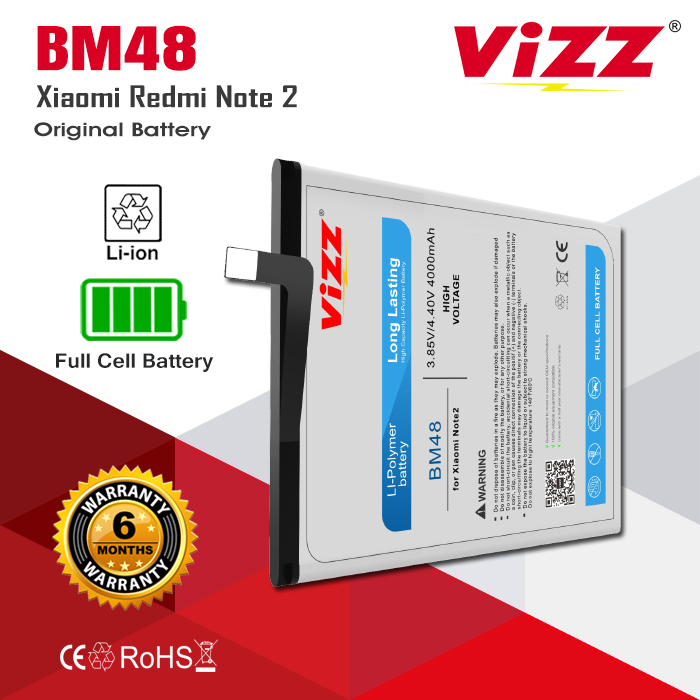 Vizz Baterai Xiaomi Mi Note 2 BM48 Original