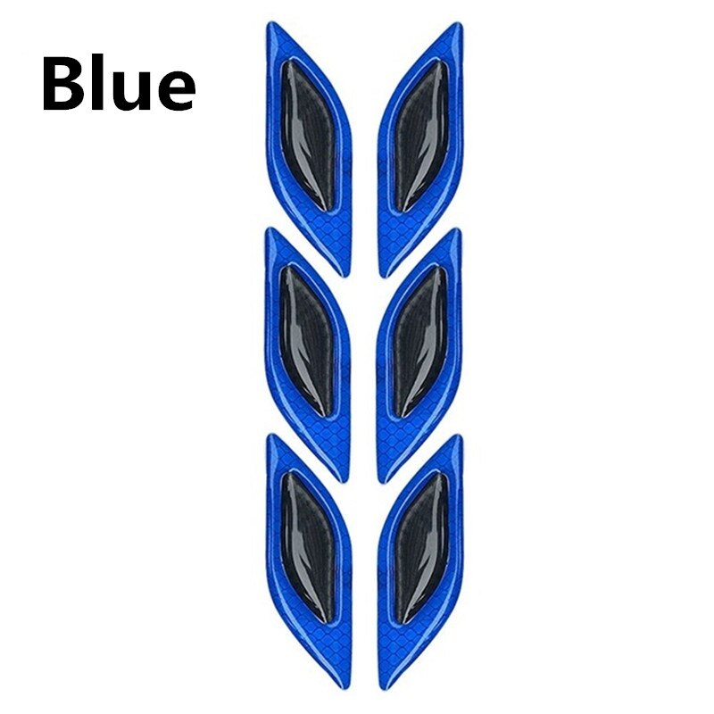 LARATH Carbon Fiber Car Sticker Auto Warning Decal Strips 6 PCS - 1183