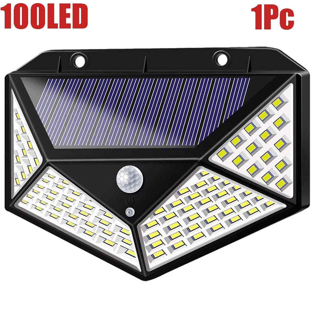 TaffLED Lampu Dinding Solar Sensor PIR 100 LED Cool White - GB-100