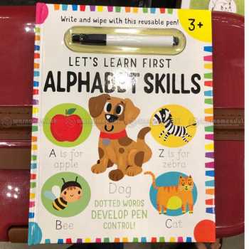 Buku menulis huruf alfabet utk anak WM BBW Write Wipe Let's Learn Firs