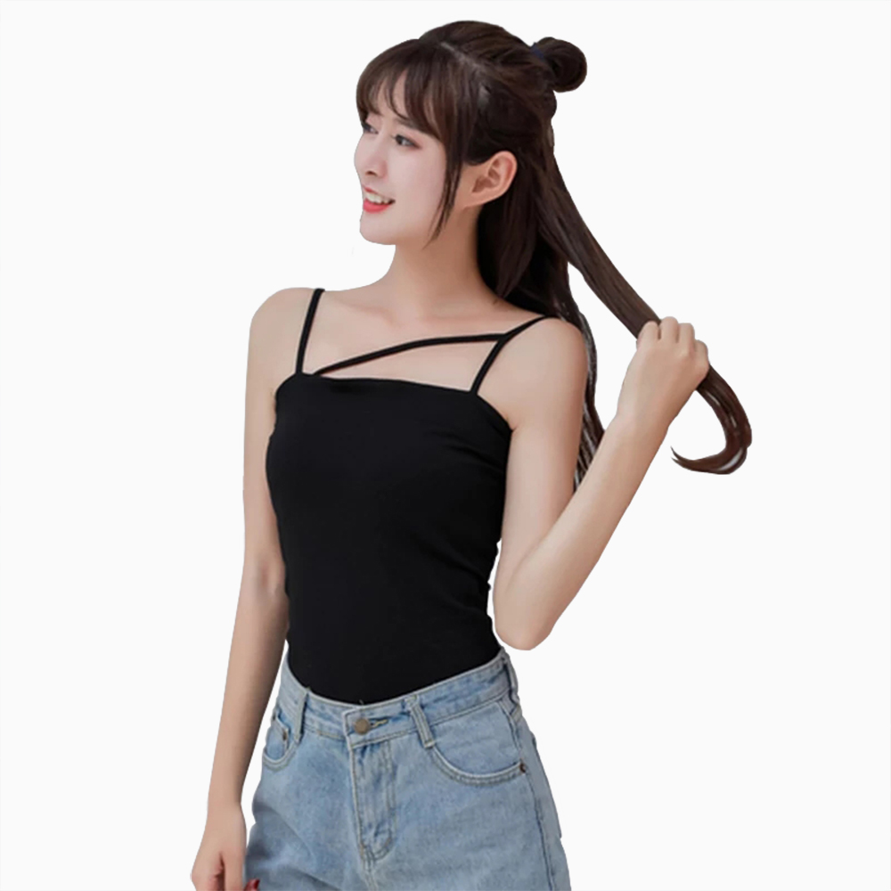 Tanktop Singlet Tali kecil Wanita Gaya Korea - Jfashion Vanda