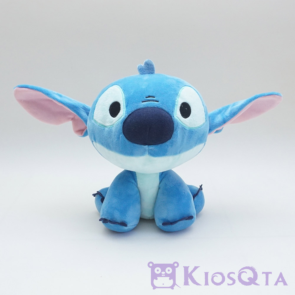 boneka stitch sitting biru kepala besar L