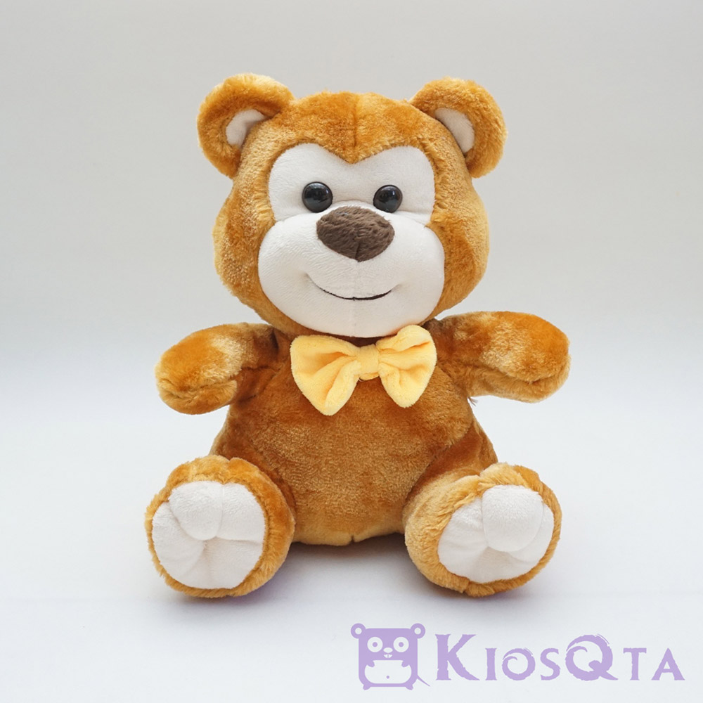 Boneka bear beruang coklat dasi kuning