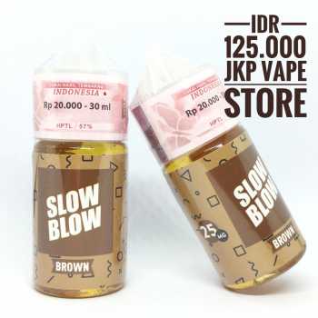 SLOW BLOW BROWN 30ML - SALT NIC PREMIUM LIQUID VAPE BY SASLABS