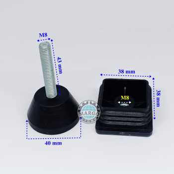 Adjuster Karet Kaki Stabil Kursi Meja Hollow Holo 4x4 M8