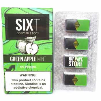 SIXT GREEN APPLE MINT FOR JUUL POD REPLACEMENT - CARTRIDGE AUTHENTIC