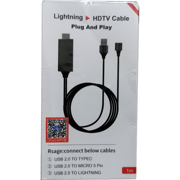 Kabel HDTV Iphone Lighting HDTV Cable Lightning To HDMI