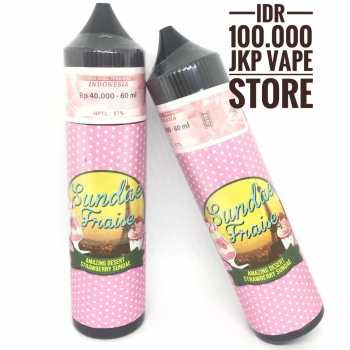 SUNDAE FRAISE 60ML - PREMIUM LIQUID VAPE BY EJMI
