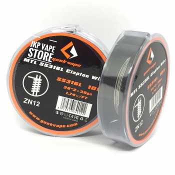 GEEK VAPE MTL CLAPTON - ZN12 SS316L 28x2/38 - WIRE AUTHEN 10F FOR VAPE