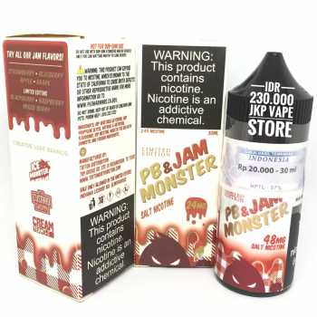 PB & JAM MONSTER STRAWBERRY 30ML - SALTNIC PREMIUM LIQUID VAPE BY SS