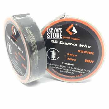 GEEK VAPE CLAPTON WIRE - SS316L 26/30 - WIRE AUTHEN 10 FEET FOR VAPE
