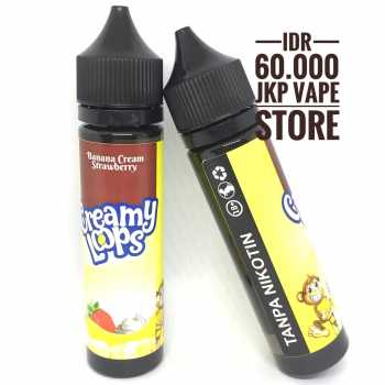 CREAMY LOOPS BANANA STRAWBERRY 60ML 0MG -PREMIUM LIQUID VAPE SNAKEHEAD