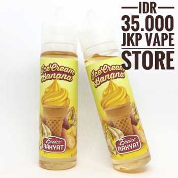 ICE CREAM BANANA 60ML - PREMIUM LIQUID VAPE BY EJUICE RAKYAT