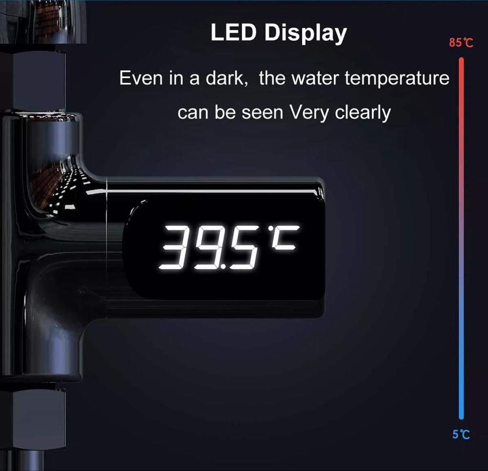 Zhinuan Shower Thermometer LED Display Home Water - BD-LS-01