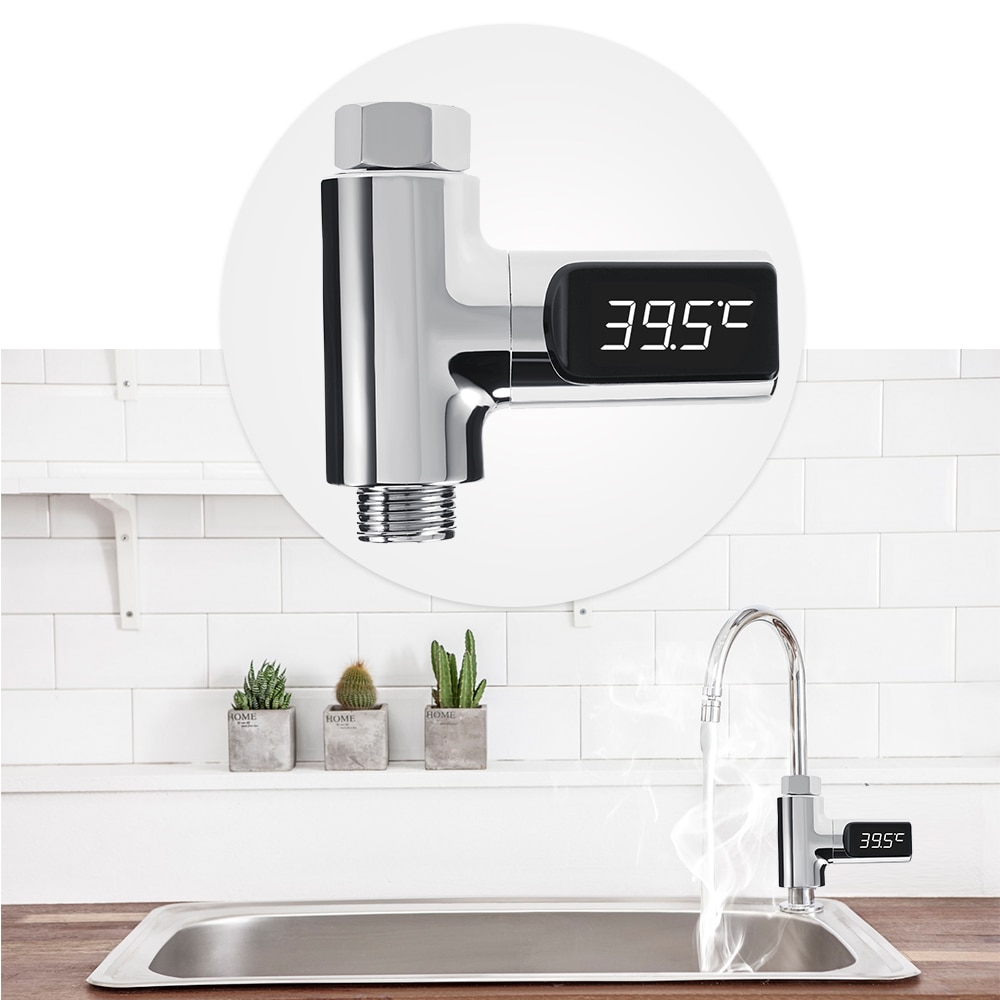 Zhinuan Shower Thermometer LED Display Home Water - BD-LS-01