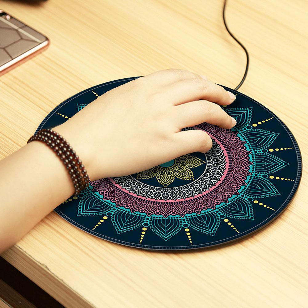 Comfast Mouse Pad Bulat Anti Slip Vintage Bohemian 200x200x3mm