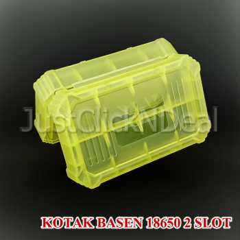 Kotak Baterai 18650 Basen 2 Slot Kuning [Authentic]