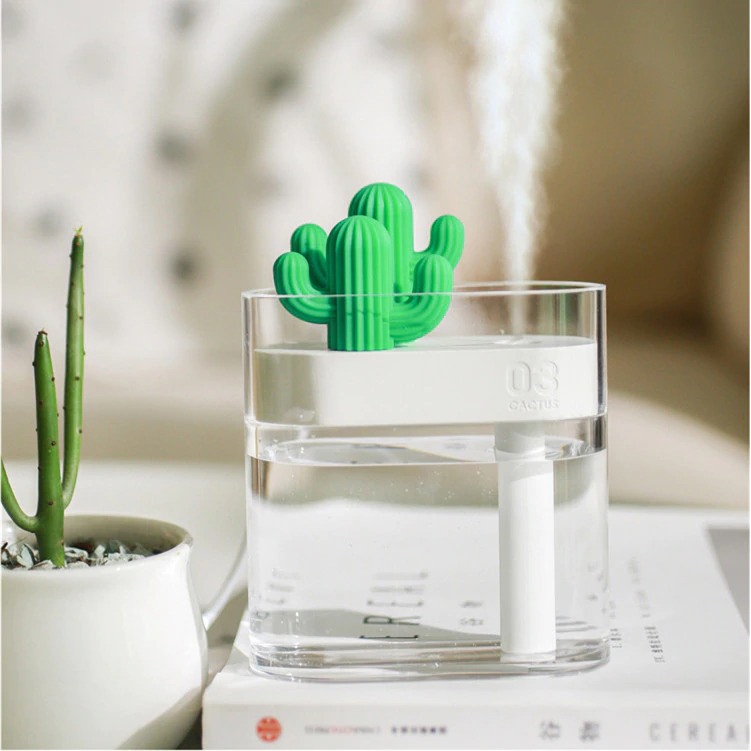 Sothing Air Humidifier Mini Ultrasonic Night LED Cactus Design 160ml - 319