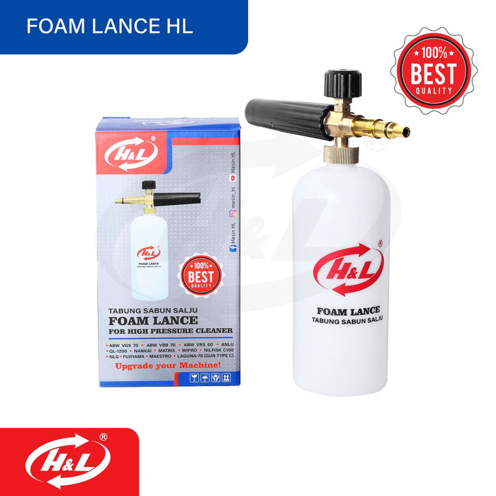 HL Tabung Sabun Salju Foam Lance For High Pressure Cleaner